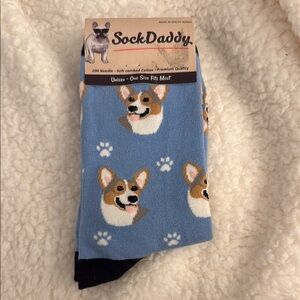 NWT Sock Daddy Corgi Dog Socks